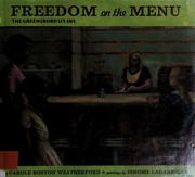 Cover: Freedom on the Menu: The Greensboro Sit-Ins by Carole Boston Weatherford